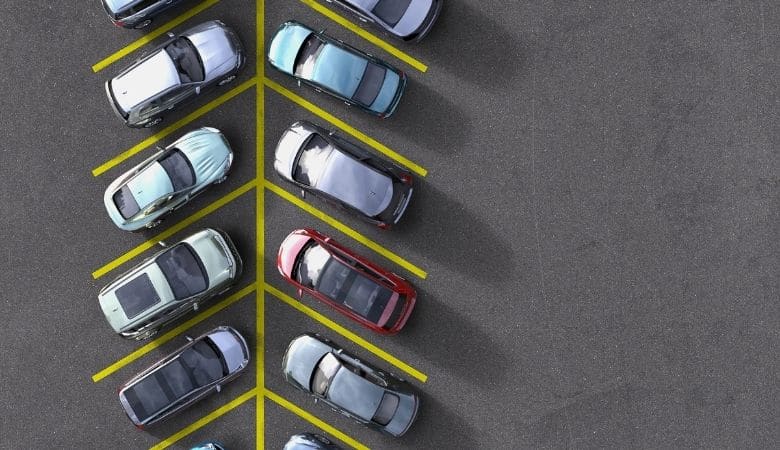 angled parking space