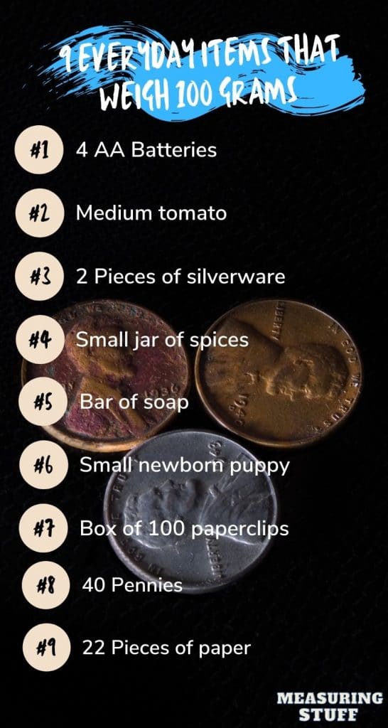 Everyday Items That Weigh 100 Grams