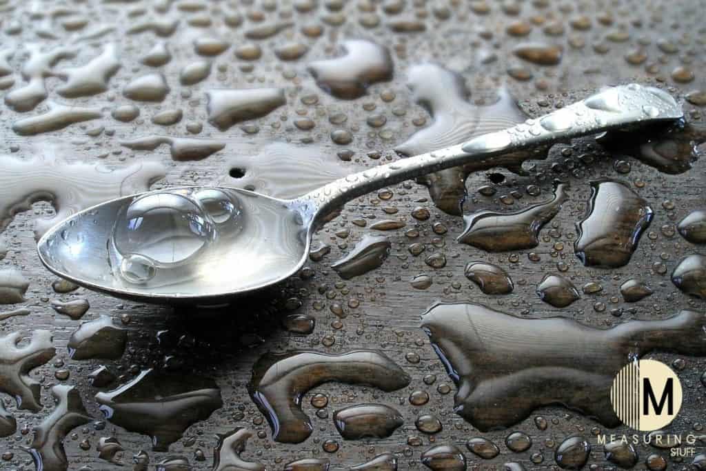 Teaspoon with water