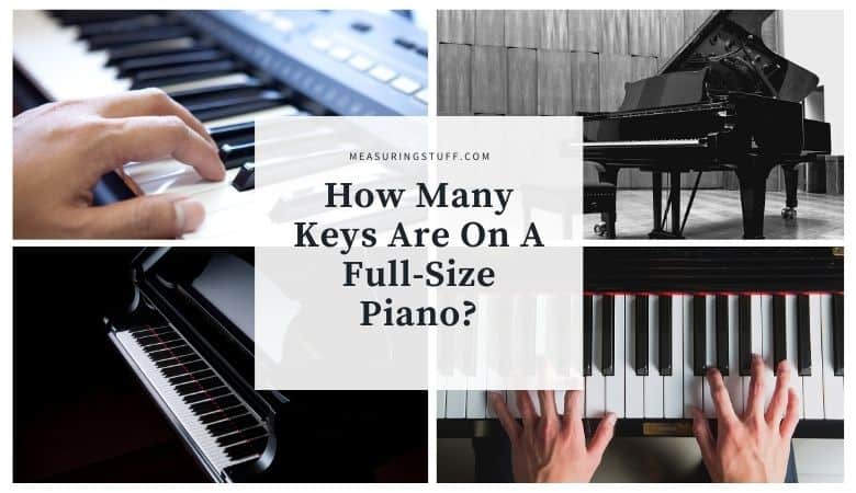 how many keys are on a full size piano?