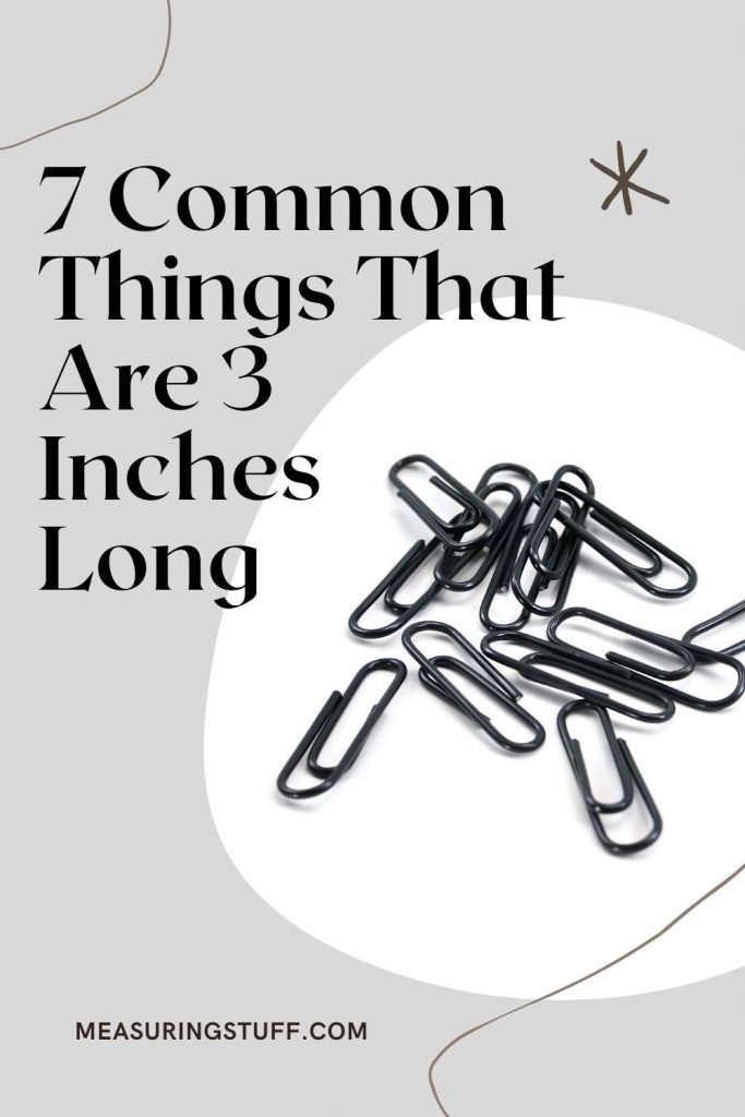 Common Things That Are 3 Inches Long