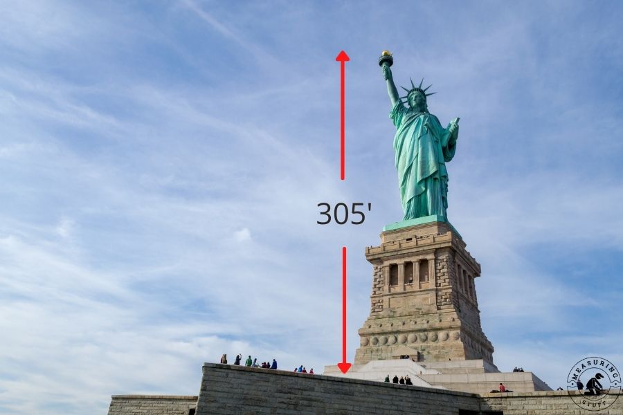 statue of liberty height