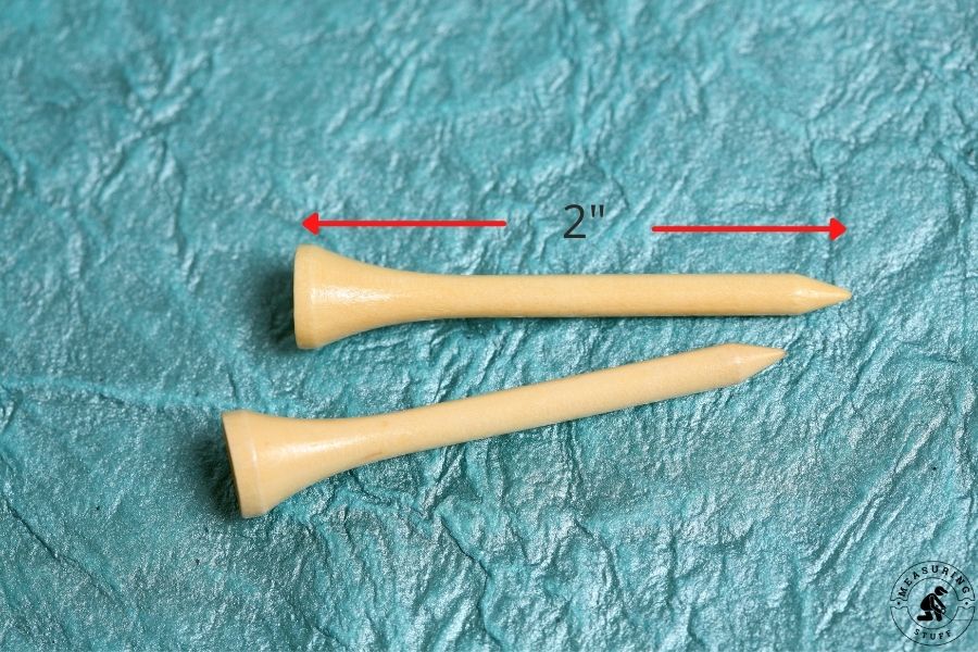golf tee length 2 inches