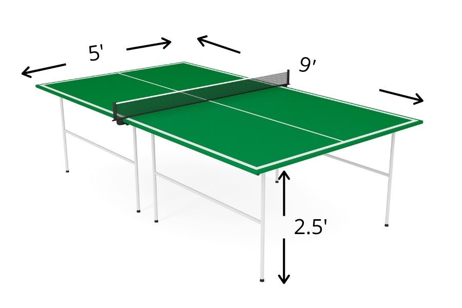 ping pong table dimensions