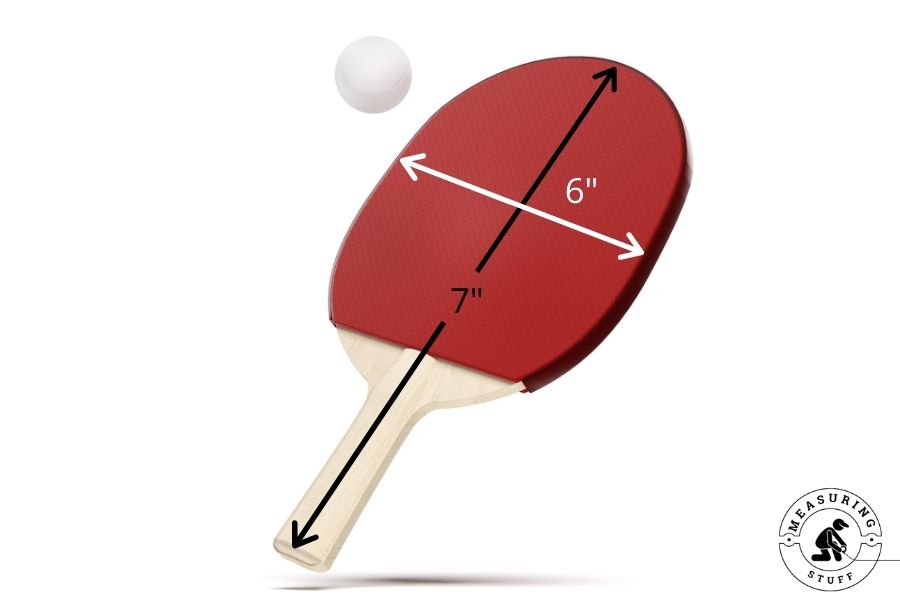 ping pong paddle dimensions