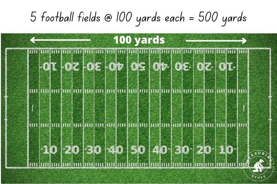 football field - 500 yards