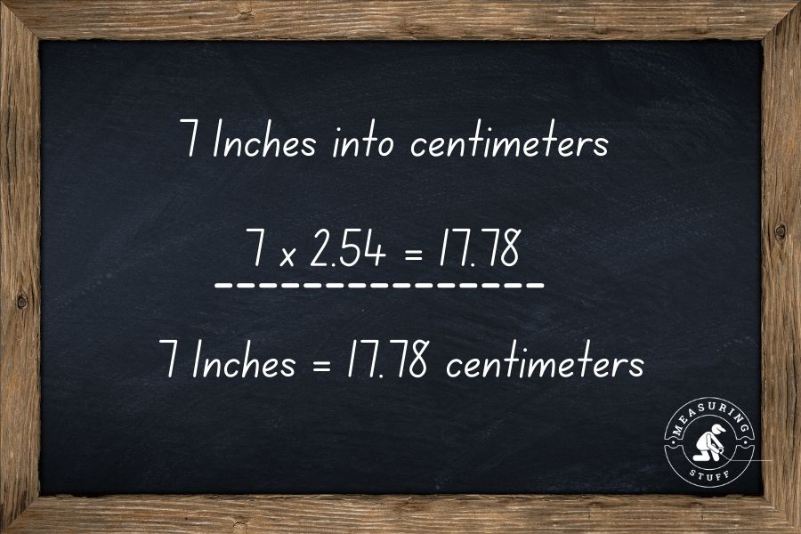 7 inches into cm