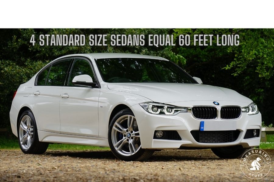 4 sedans equal 60 feet long