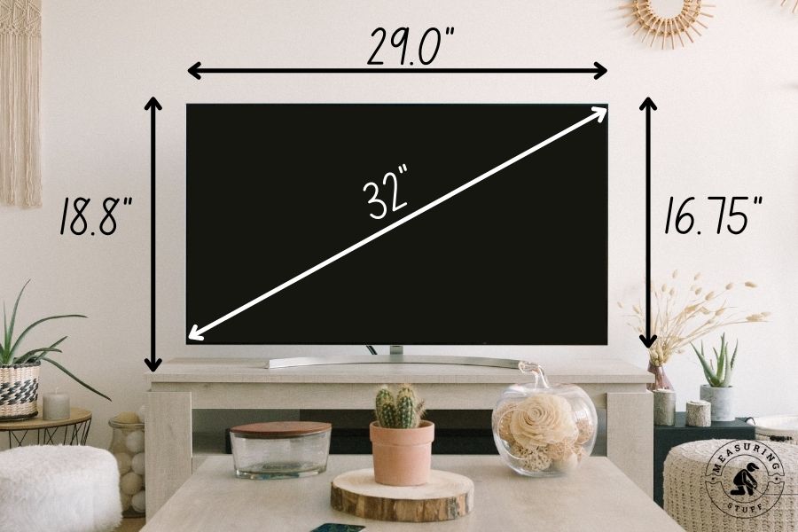 32 inch tv dimensions