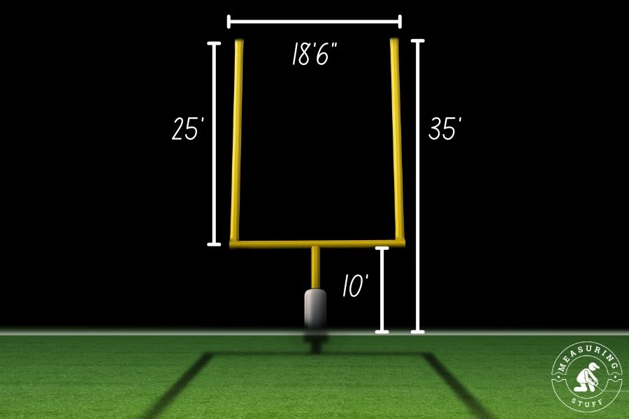 football goal post dimensions