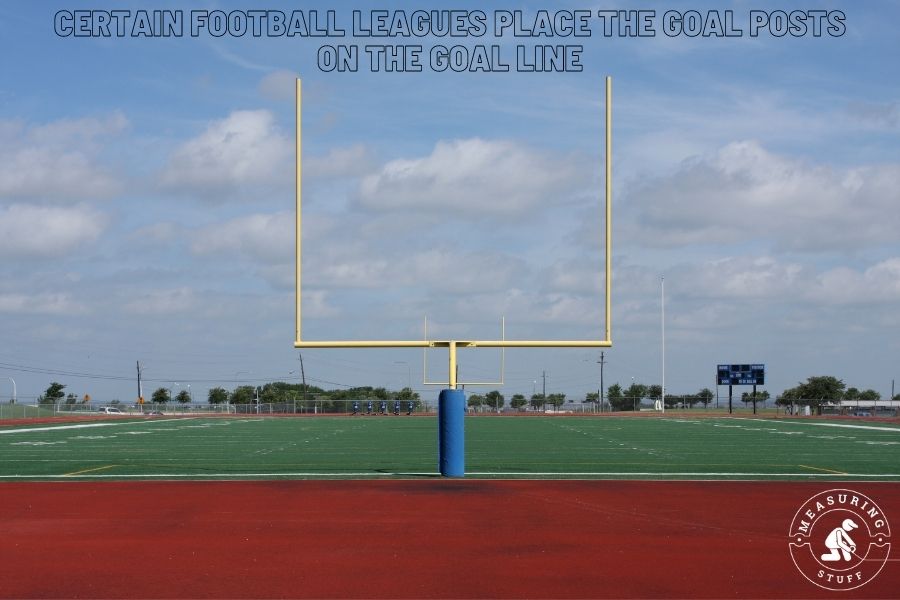 football goal post placed on goal line