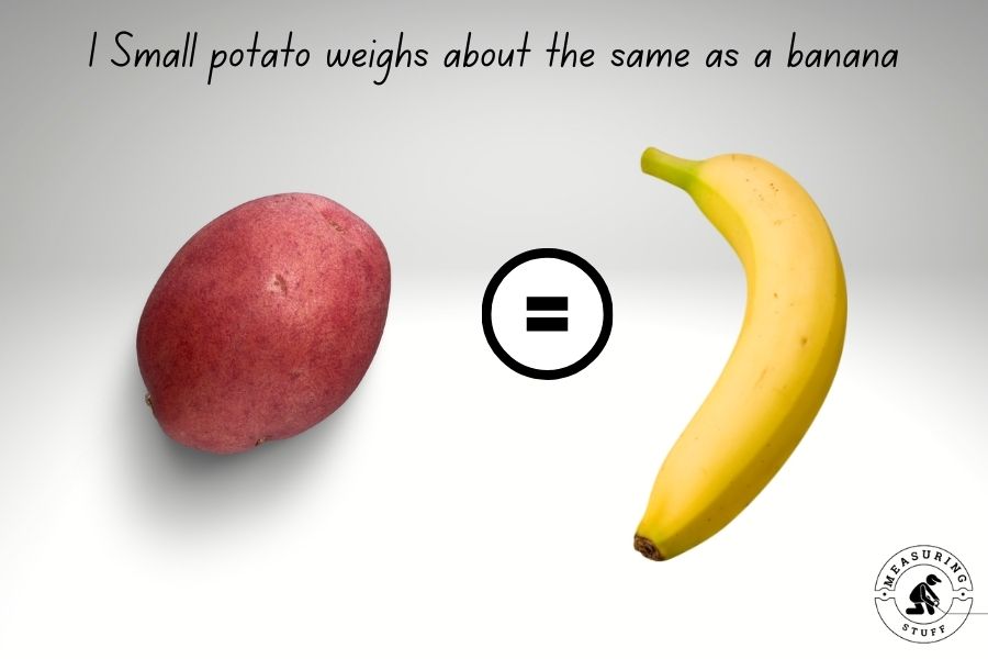 small size potato and banana