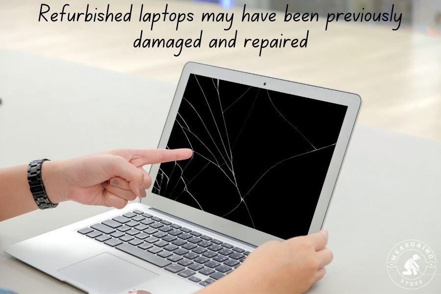 Laptop with cracked screen