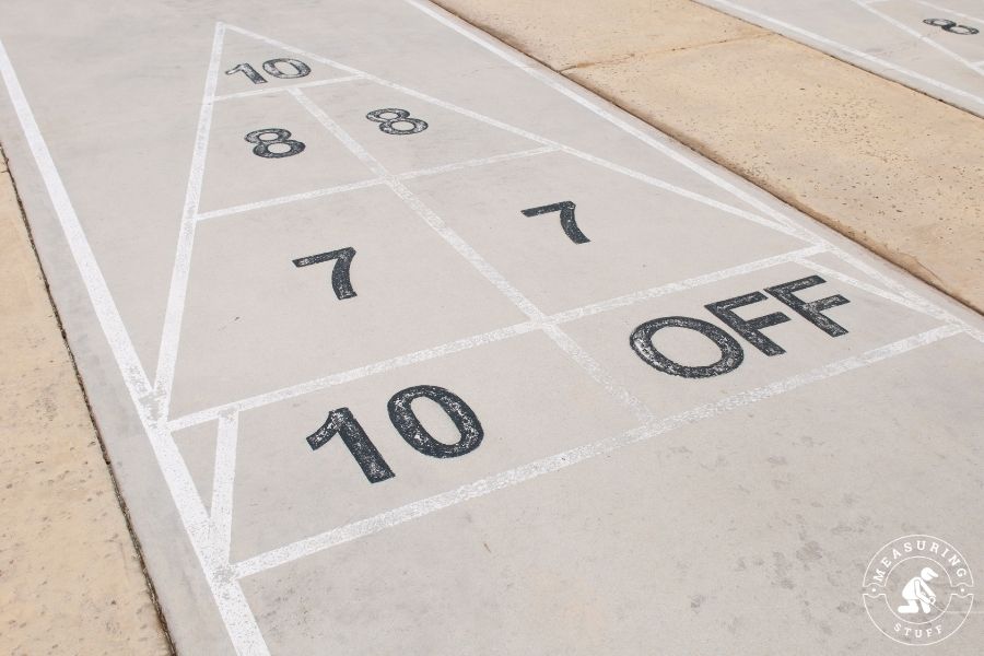 shuffleboard scoring zones 