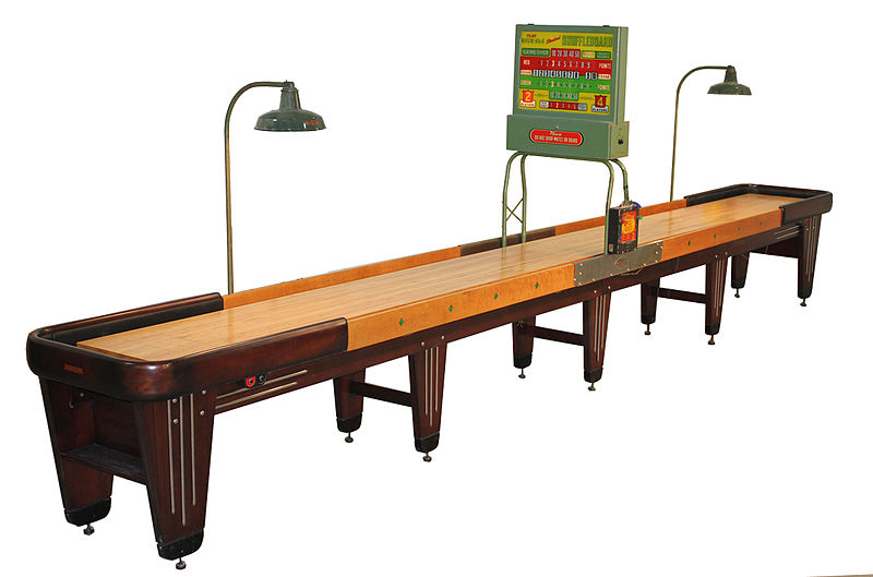 old style shuffleboard table