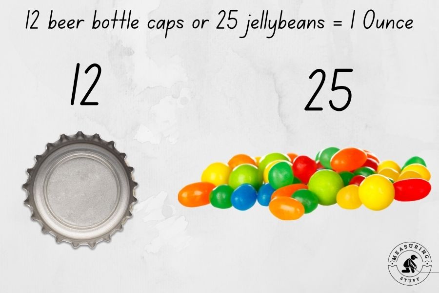 bottle cap and jelly beans