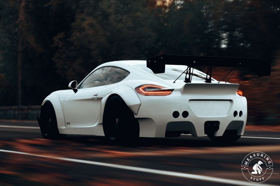 white porsche car