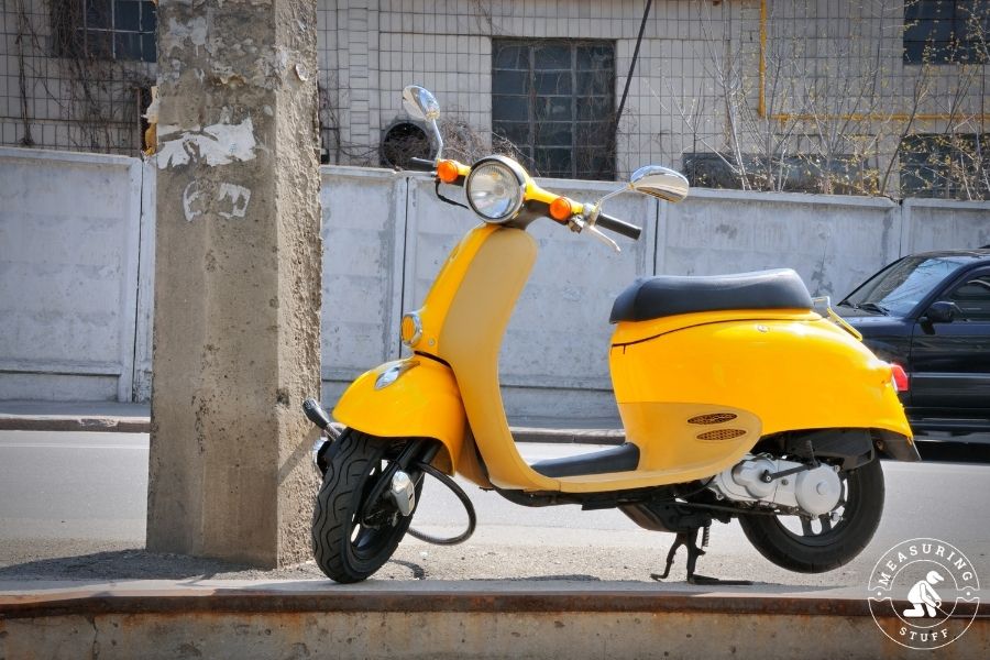 yellow moped