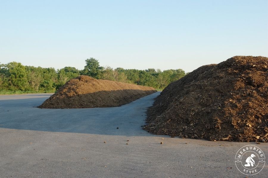 2 large dump truck loads of different types of mulch