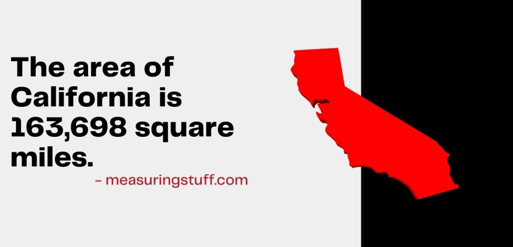 graphic of california with land area