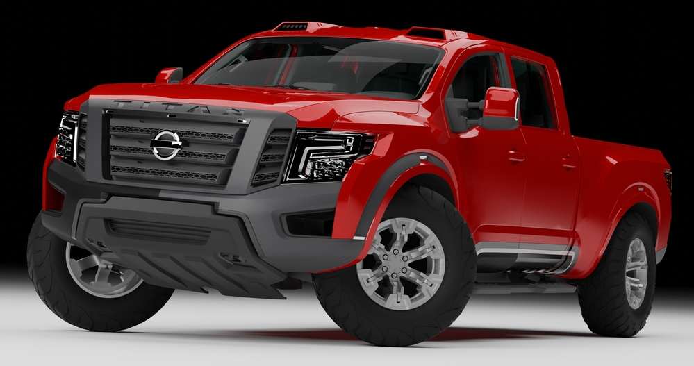 Red Nissan Titan