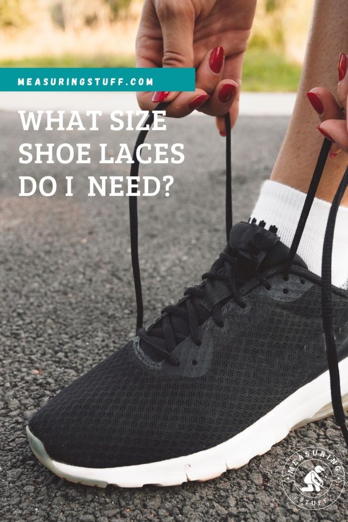 black sneaker and shoelace pinterest pin image