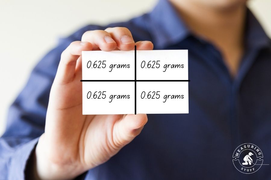 man holding business card