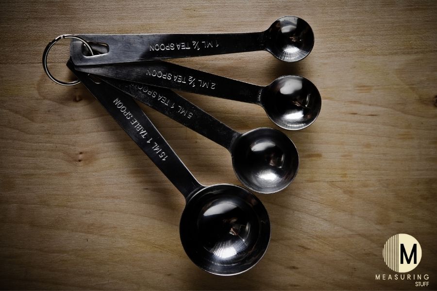 silver measuring spoons