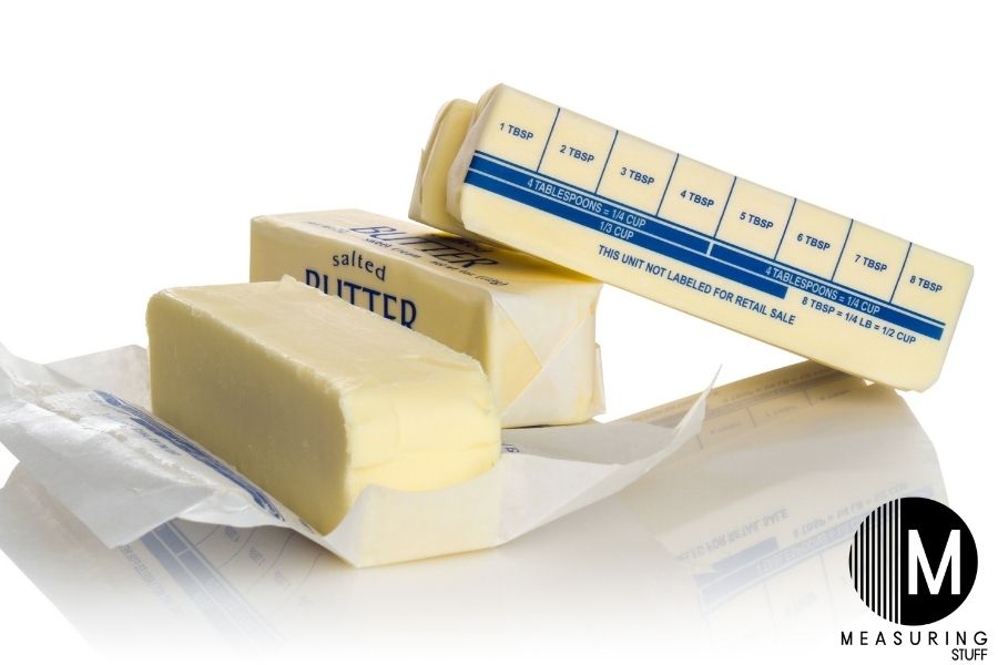 sticks of butter paper marks