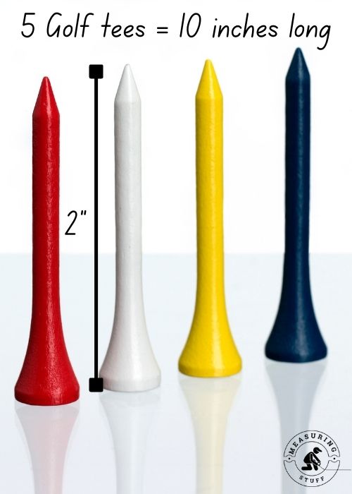 4 multi colored golf tees