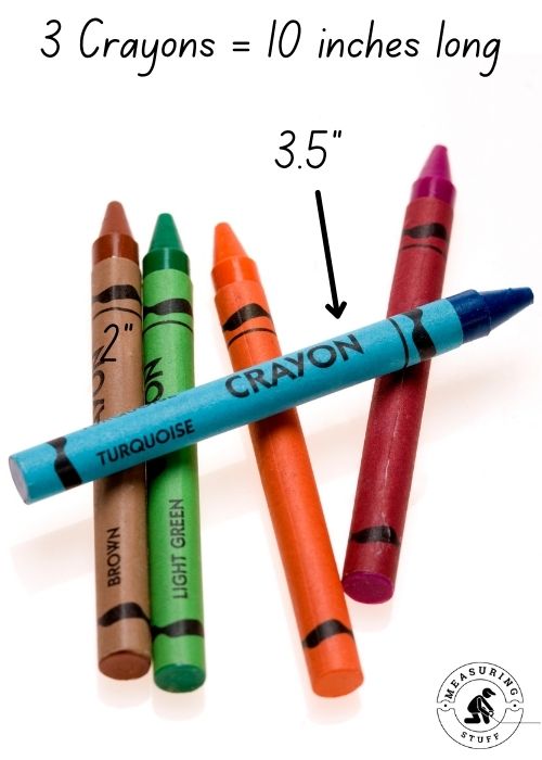 5 multi colored crayons
