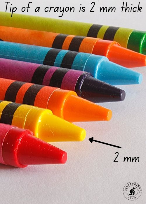 several colored crayons
