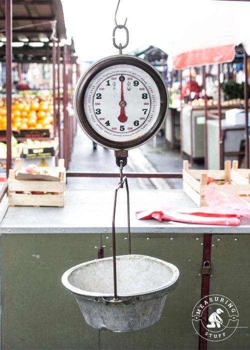 hanging scale at market