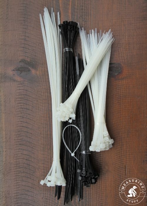 black and white zip ties