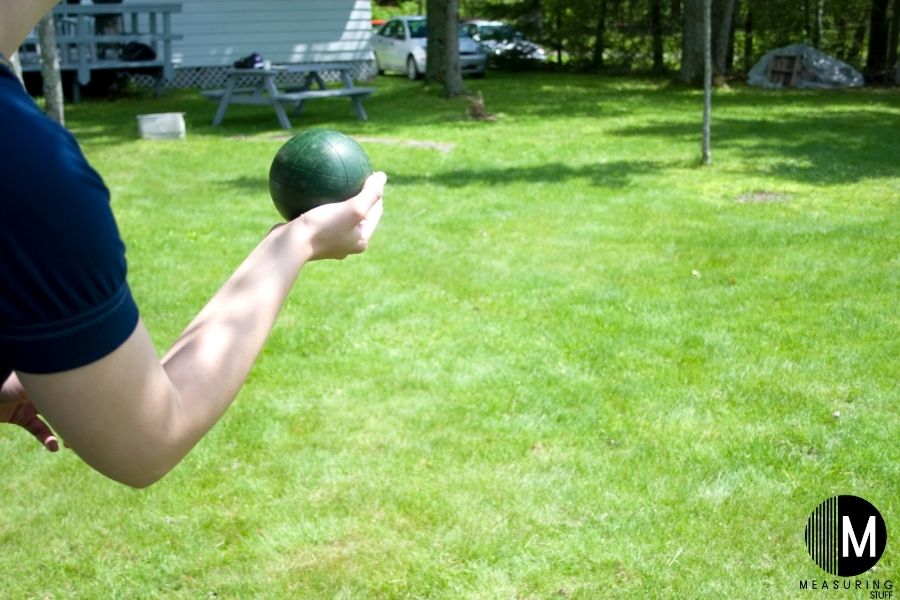 playing bocce on grass