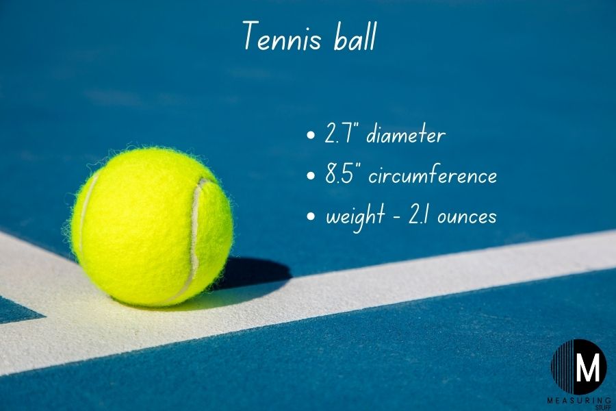 tennis ball dimensions