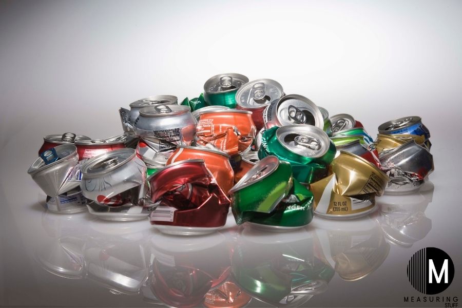 crushed aluminum cans