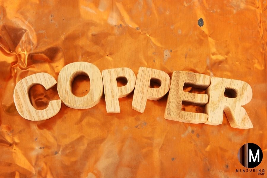copper word orange background