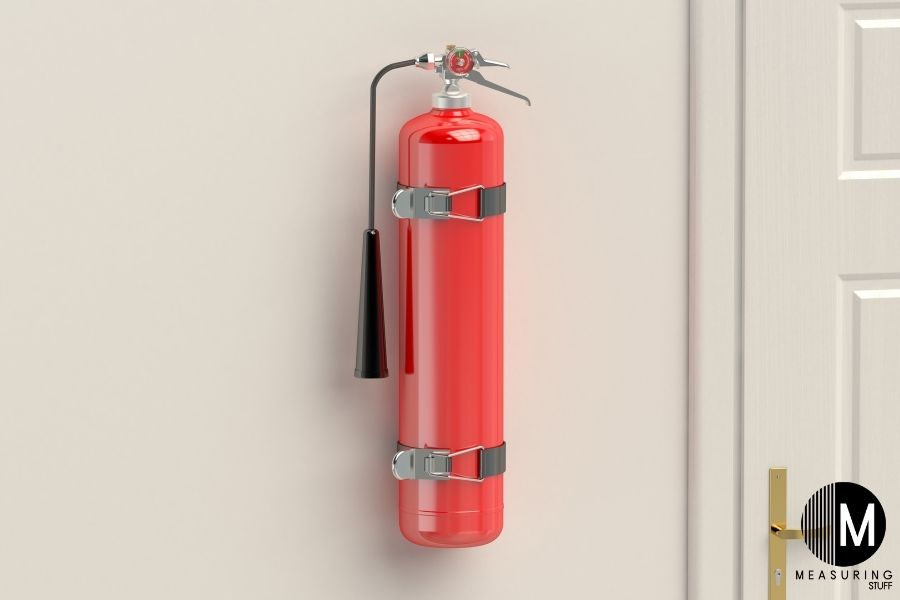 fire extinguisher on wall