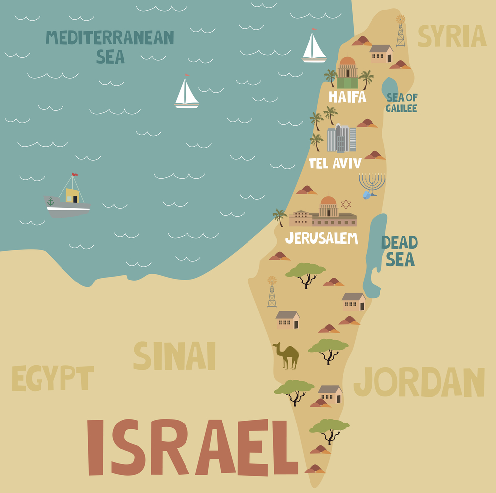 map of dead sea