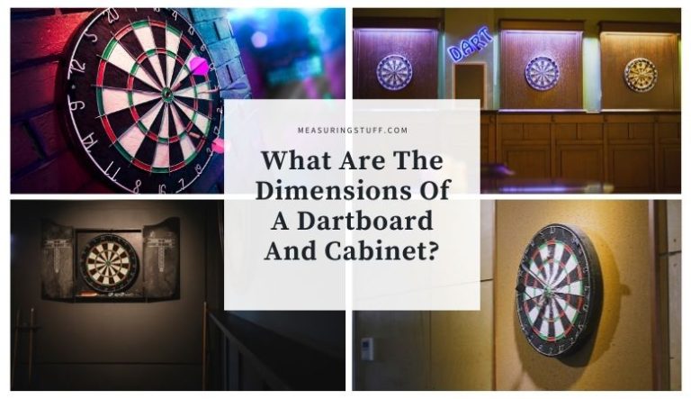 What Are The Dimensions Of A Dartboard And Cabinet?