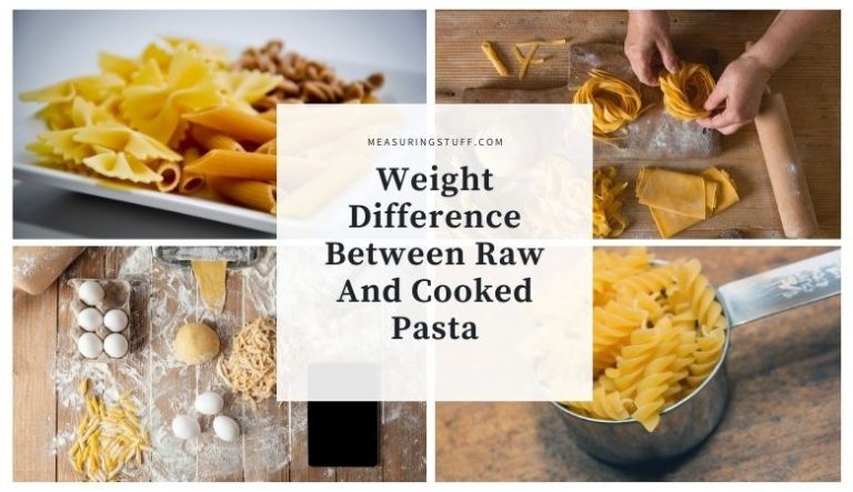 Weight Difference Between Raw And Cooked Pasta