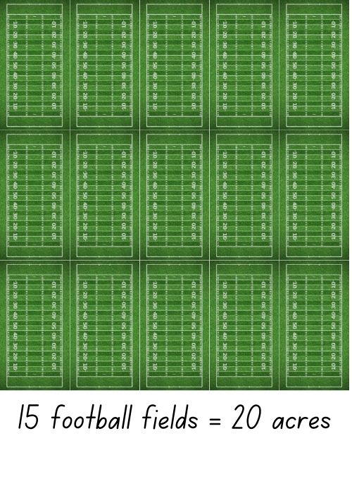 image of 15 football fields