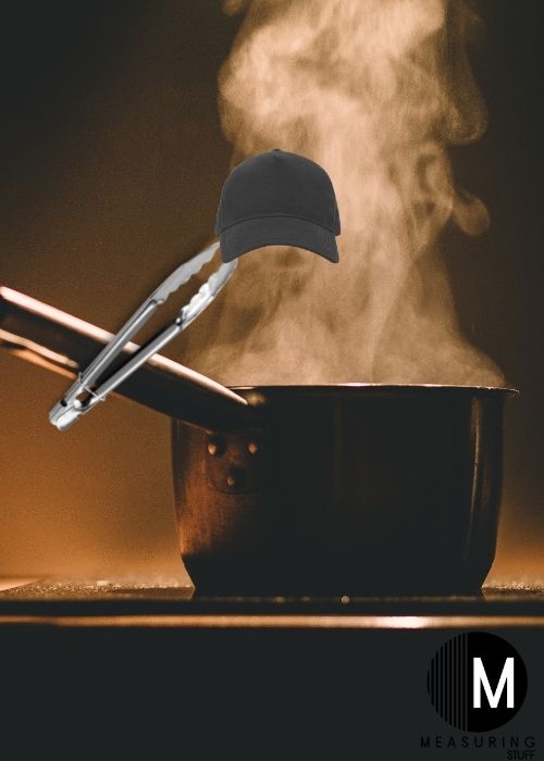 steam a cap over pot of water