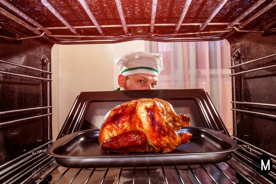 chicken in the oven