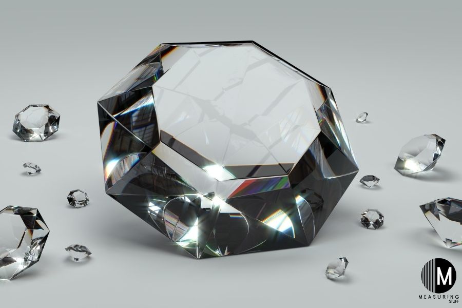 large and small diamonds