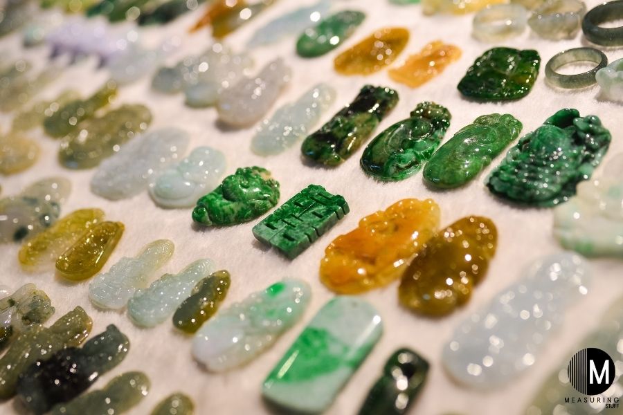 jade stones of various colors