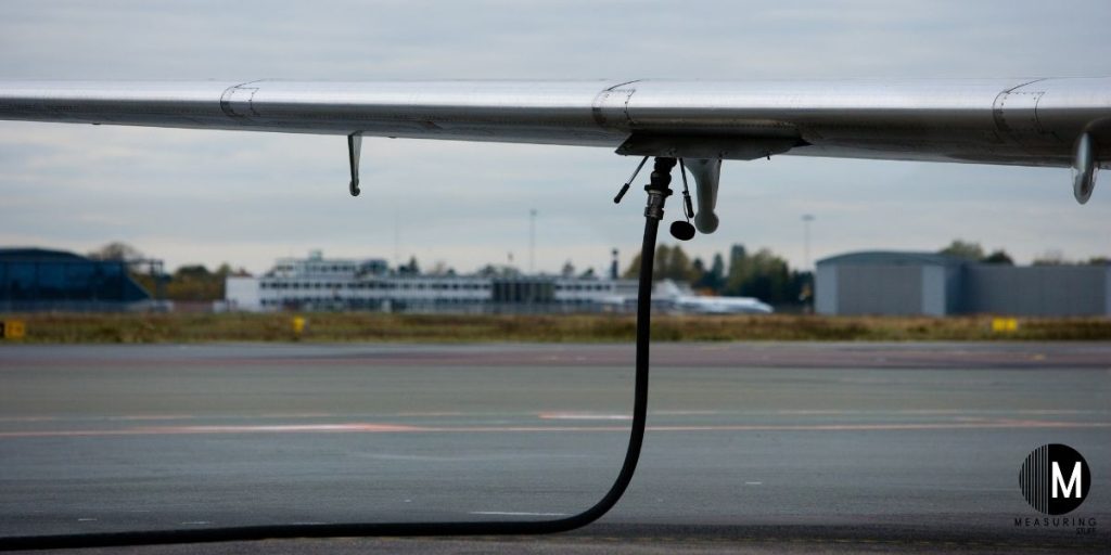 airplane being refueled