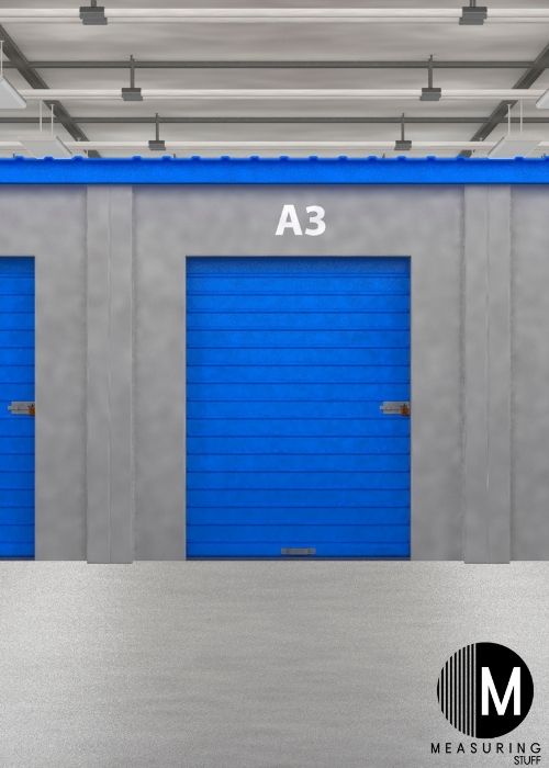 storage unit with blue door