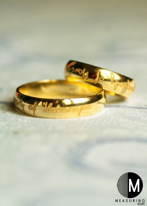 two gold rings